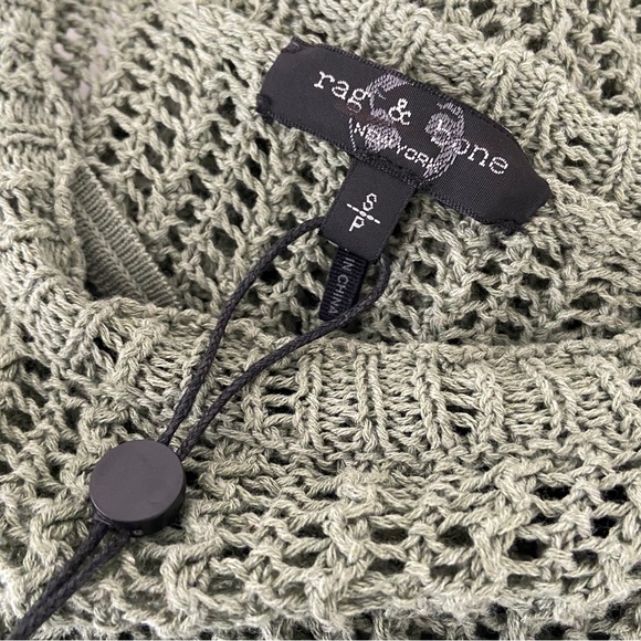 New Rag & Bone Riley Crochet Midi Dress in Sage Green Size Small - Picture 8 of 9